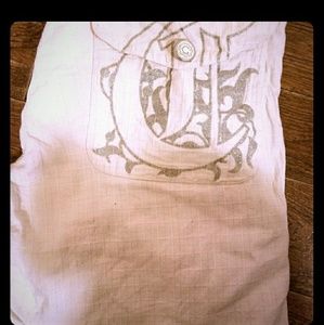 White COOGI shorts with silver embellishments